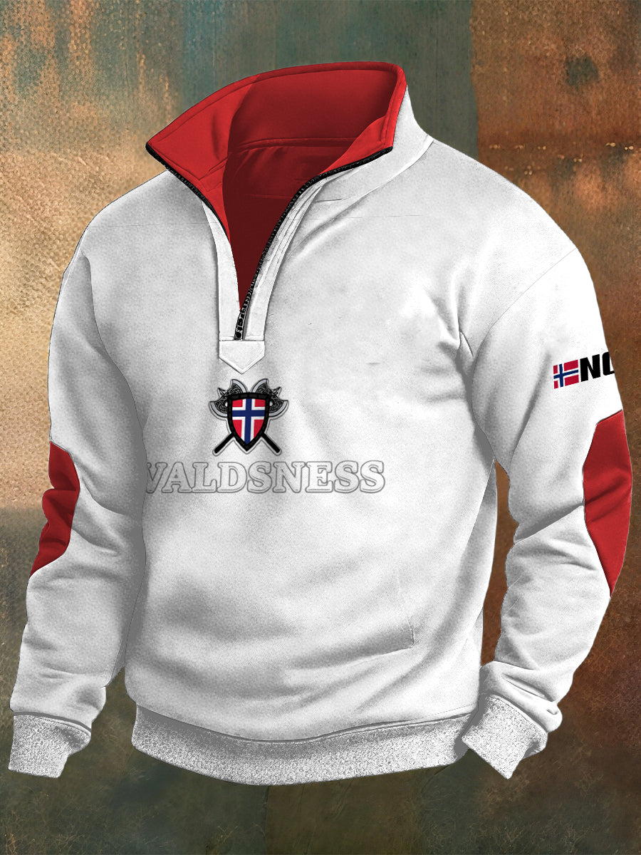 Menneskens norske fingeravtrykk av zipper lang ermet sportsverger.