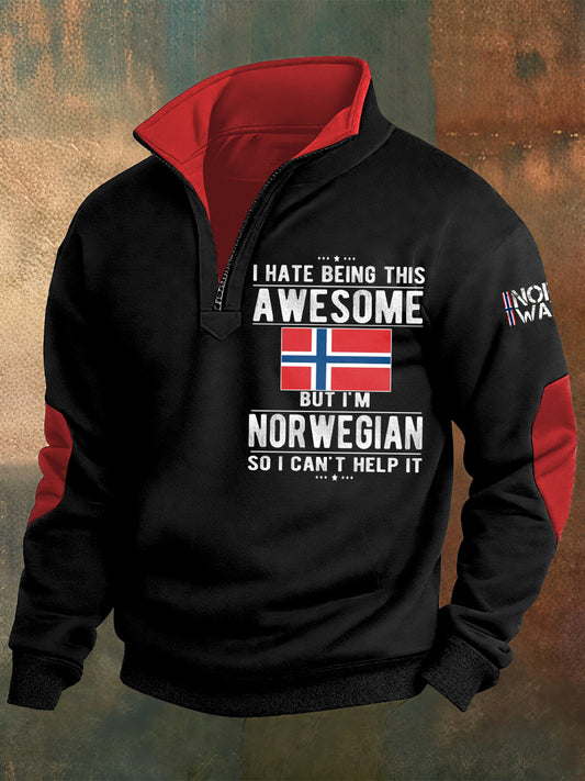 Menneskens norske fingeravtrykk av zipper lang ermet sportsverger.