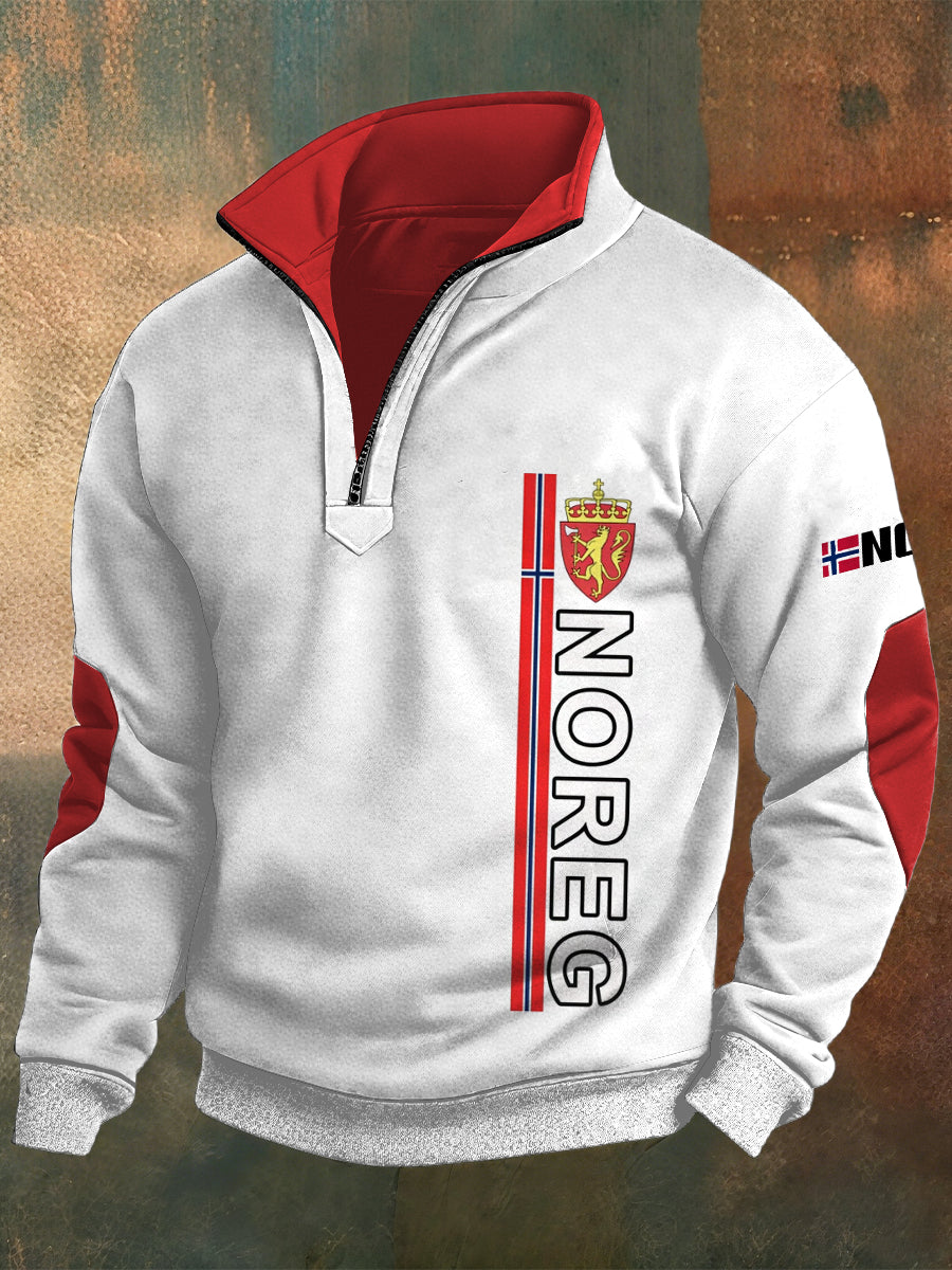 Menneskens norske fingeravtrykk av zipper lang ermet sportsverger.