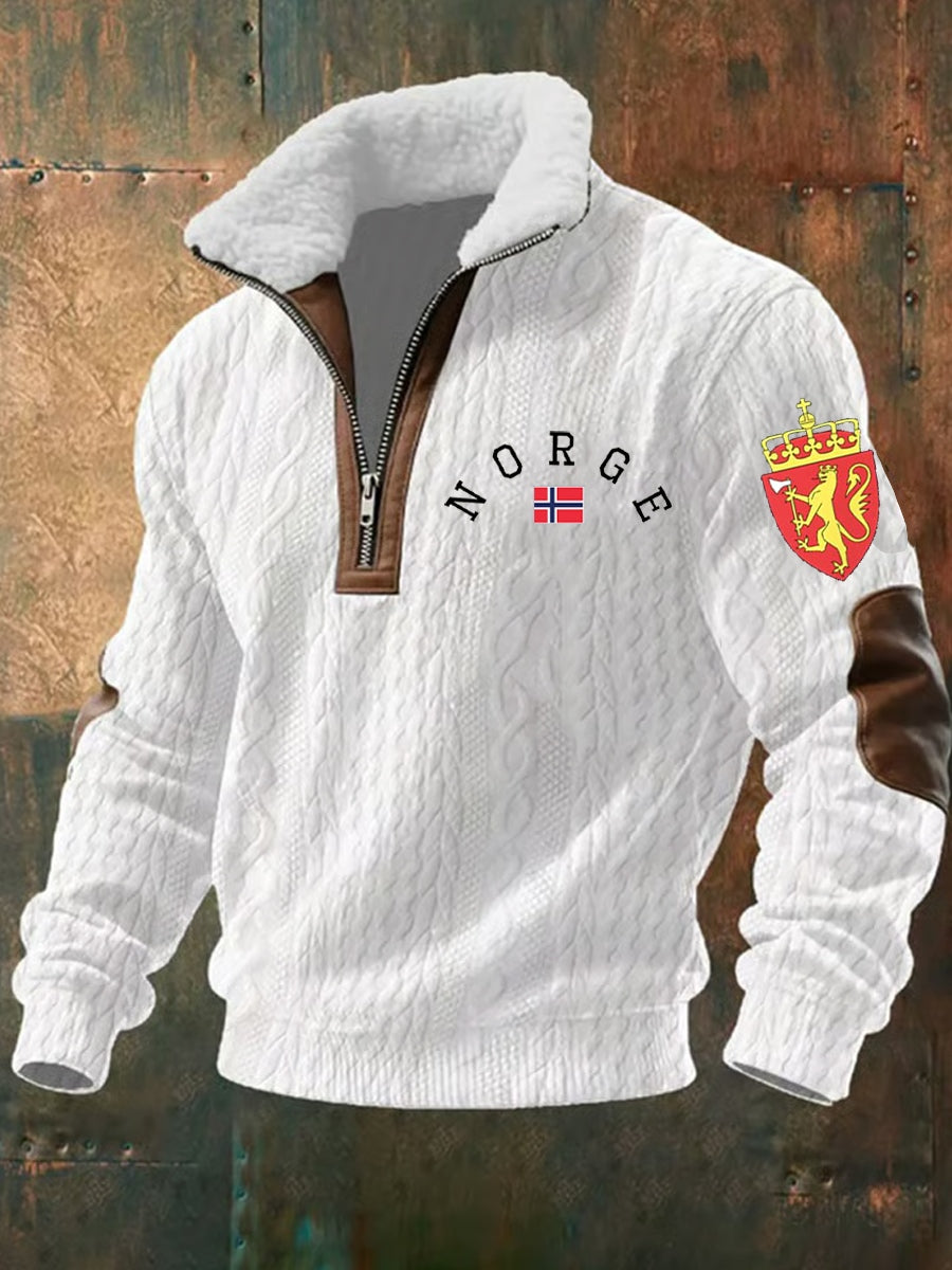 Menns retro norsk kunst utskrift uforstandig pelssnake