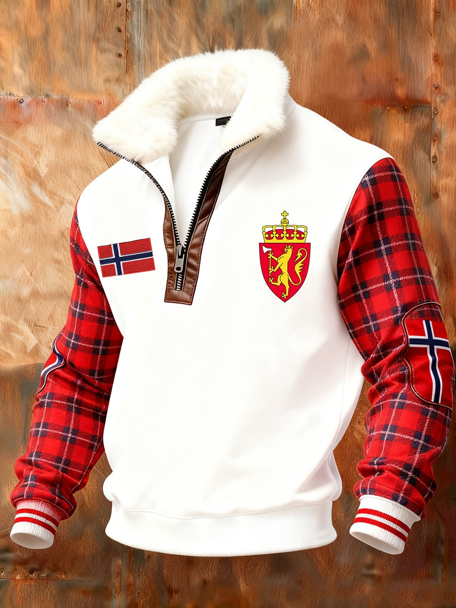 Menns retro norsk kunst utskrift uforstandig pelssnake