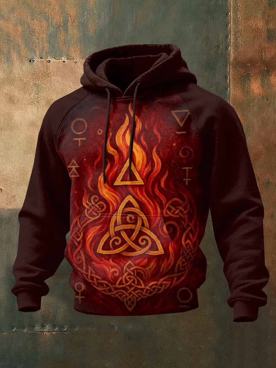 Män Vintage Viking Tryck Casual Sweatshirt