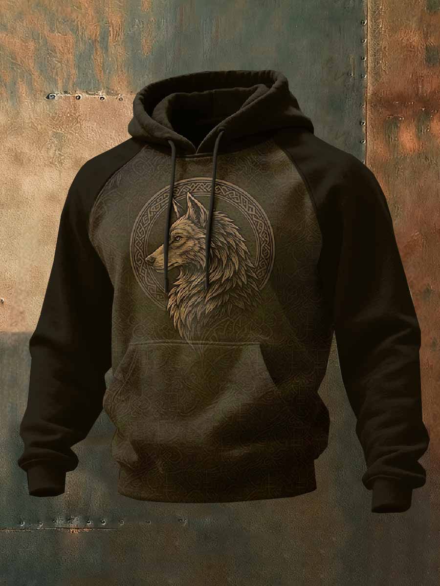 Män Vintage Viking Tryck Casual Sweatshirt