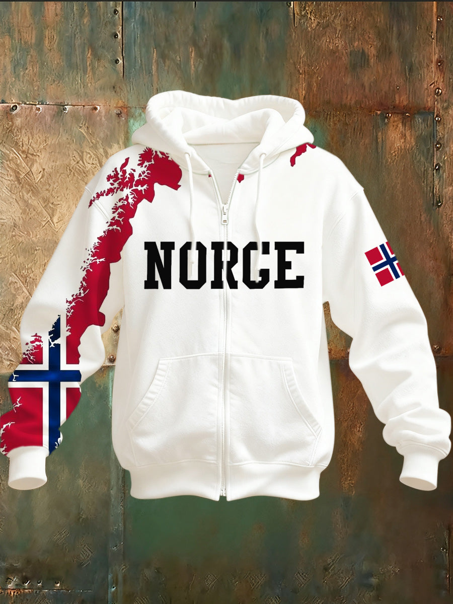 Norsk trykk på vanskelig genser for herre