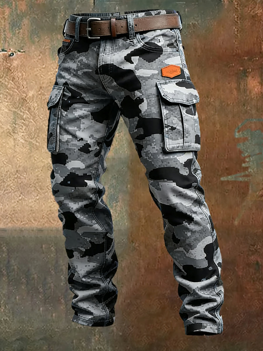 Menns retro forretningsstil tilfeldige arbeidsbukser