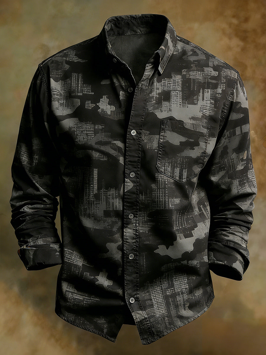 Retro-kunst for herre Skriv ut komfortabel forretning med langærme skj –  osloora, image size:900x1200