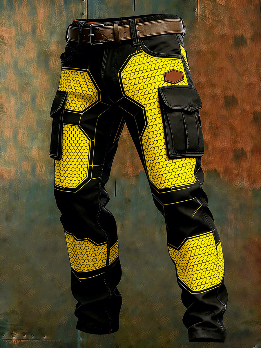 Mans retro businessstil casual arbetsbyxor