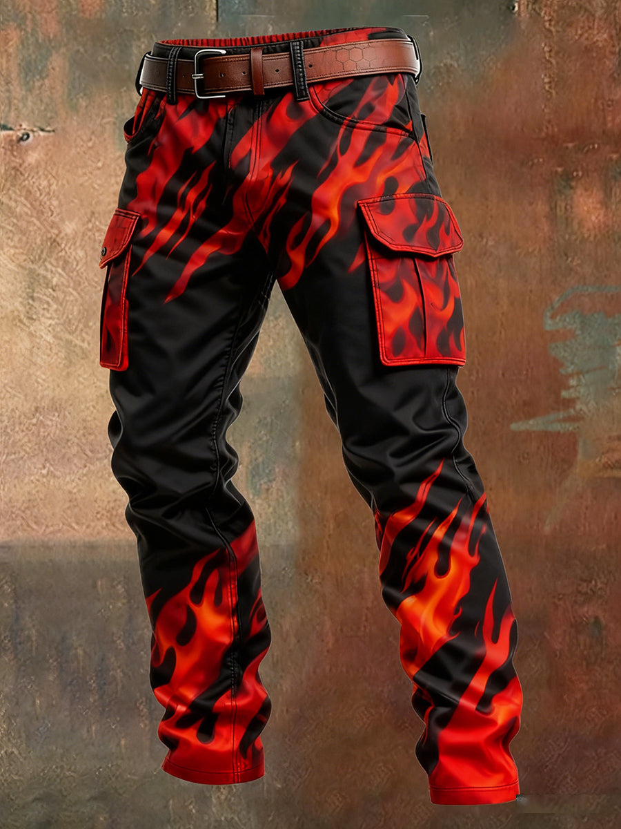 Mans retro businessstil casual arbetsbyxor