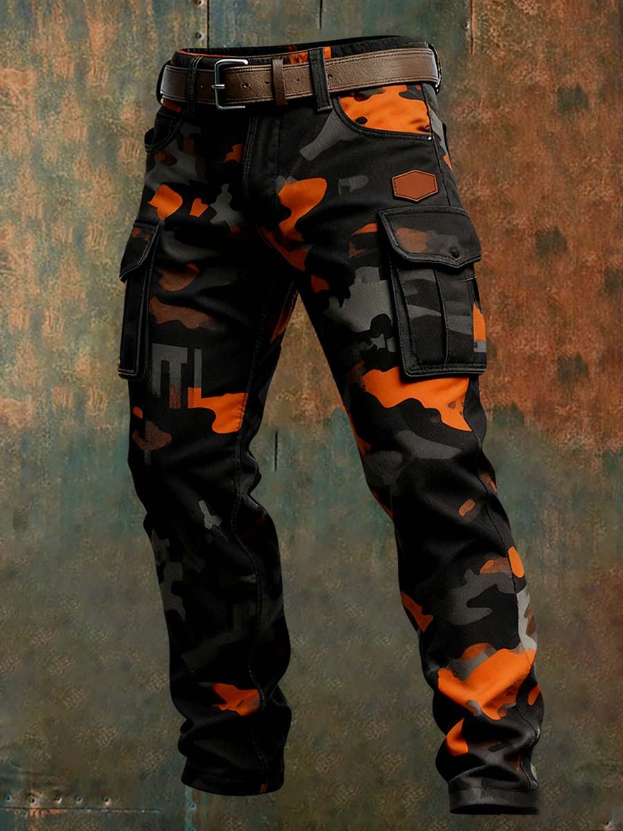 Mans retro businessstil casual arbetsbyxor