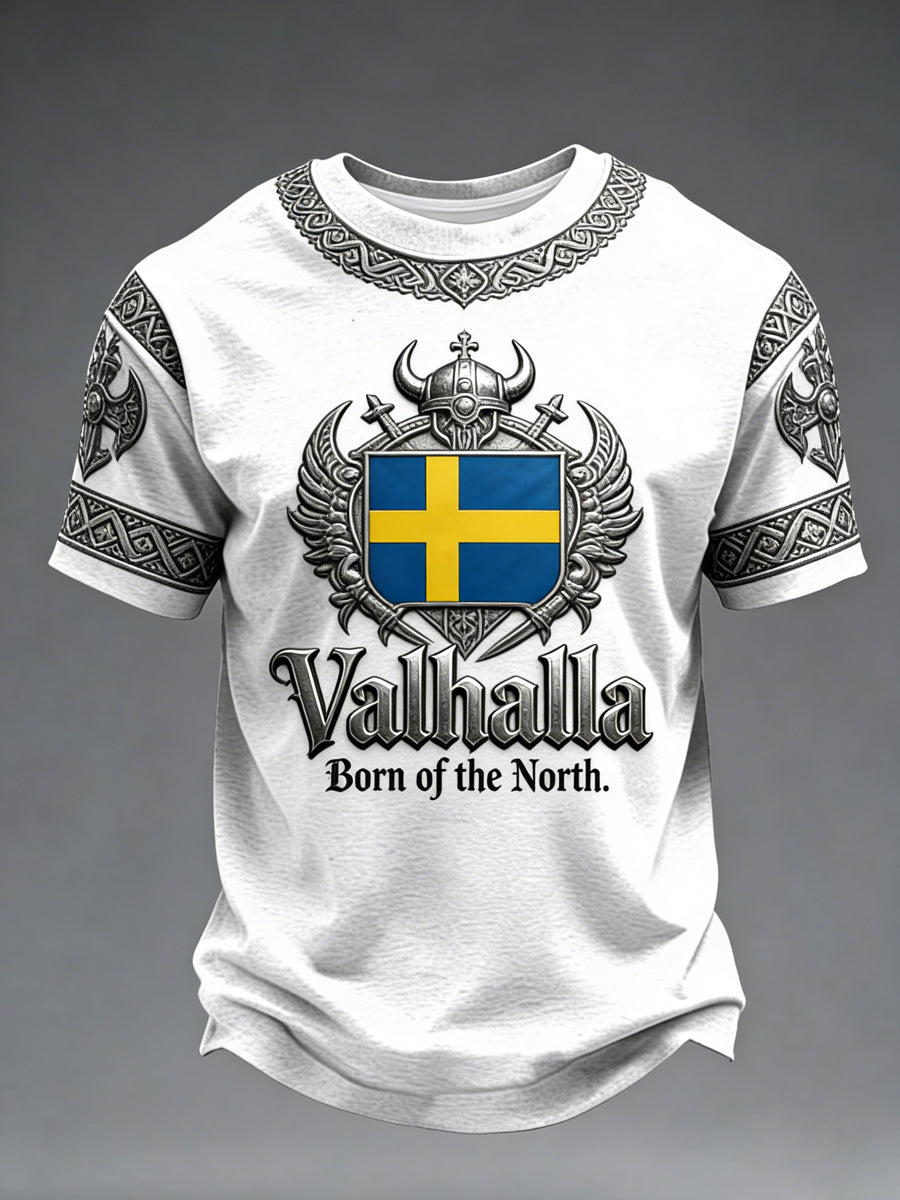Herrens svenska Viking-stil T-shirt
