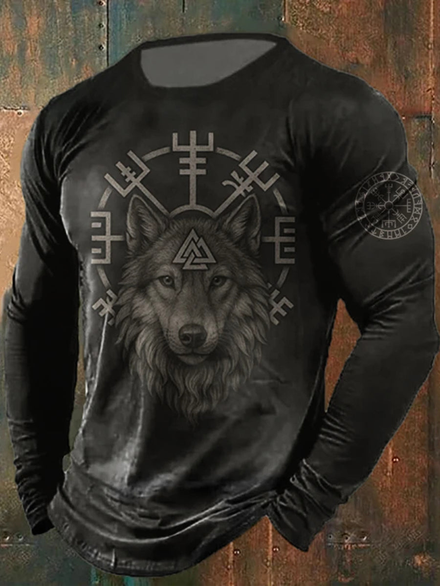 Mäns viking långärm T-shirt