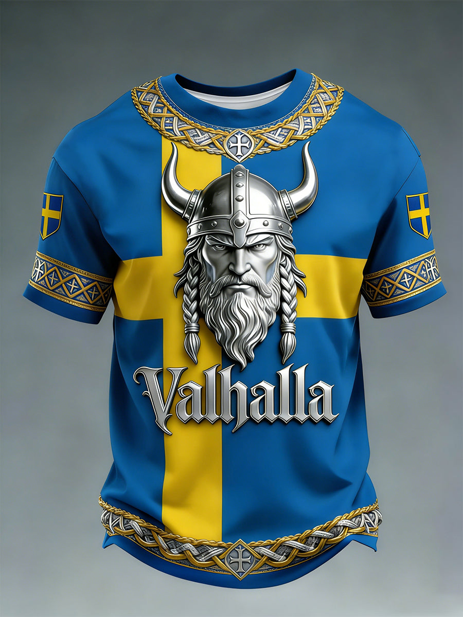 Herrtröja med svensk vikingamotiv