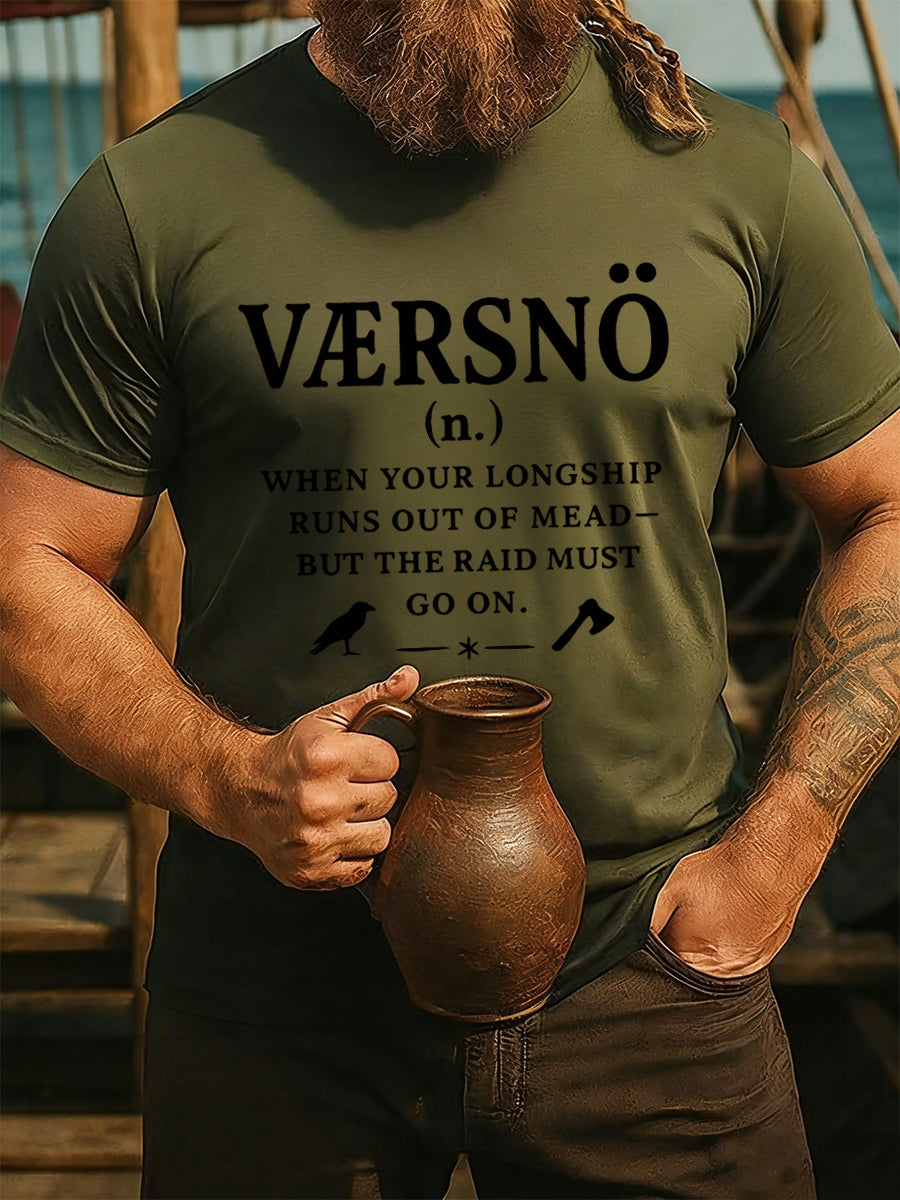 Herr Vikingdrickande t-shirt med korta ärmar