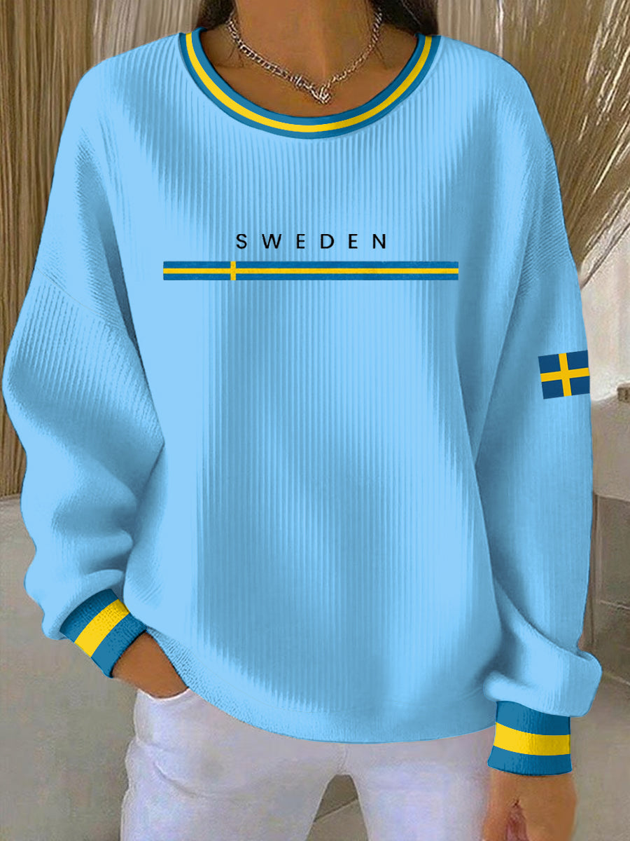 Kvinnors svenska konst Print Casual Sweatshirt