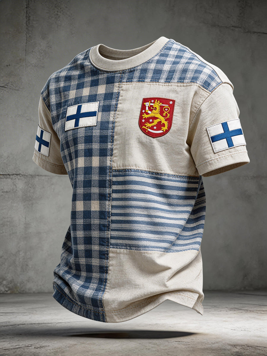 Mäns finska inspirerad tryck T-shirt