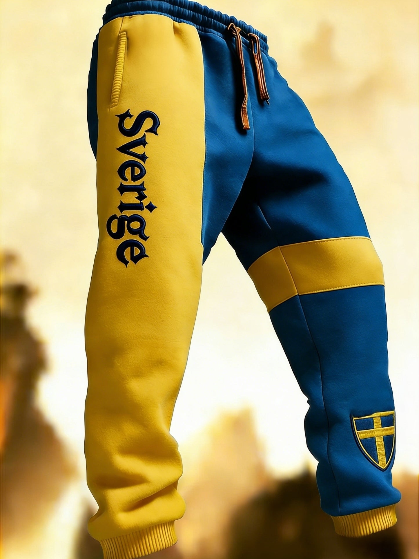 Herr Retro Viking Svensk Flagga Märke Fritidshusor