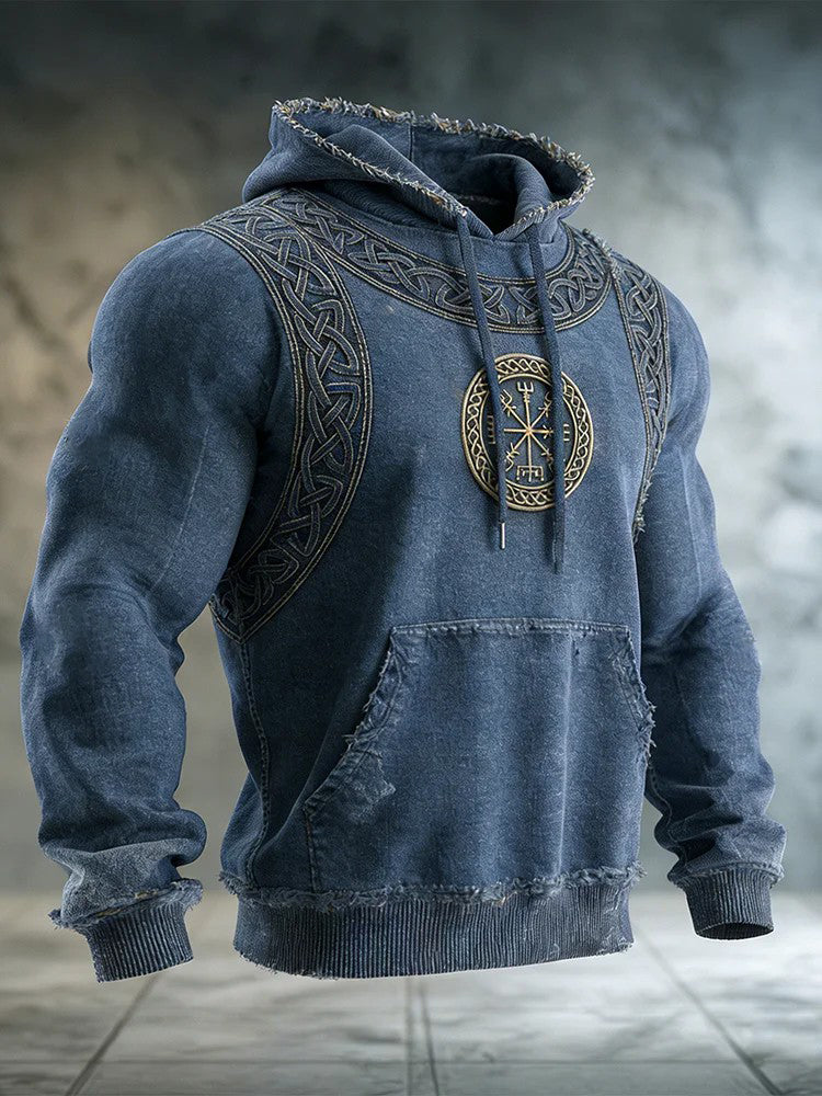 Viking tryckt Hoodie för män
