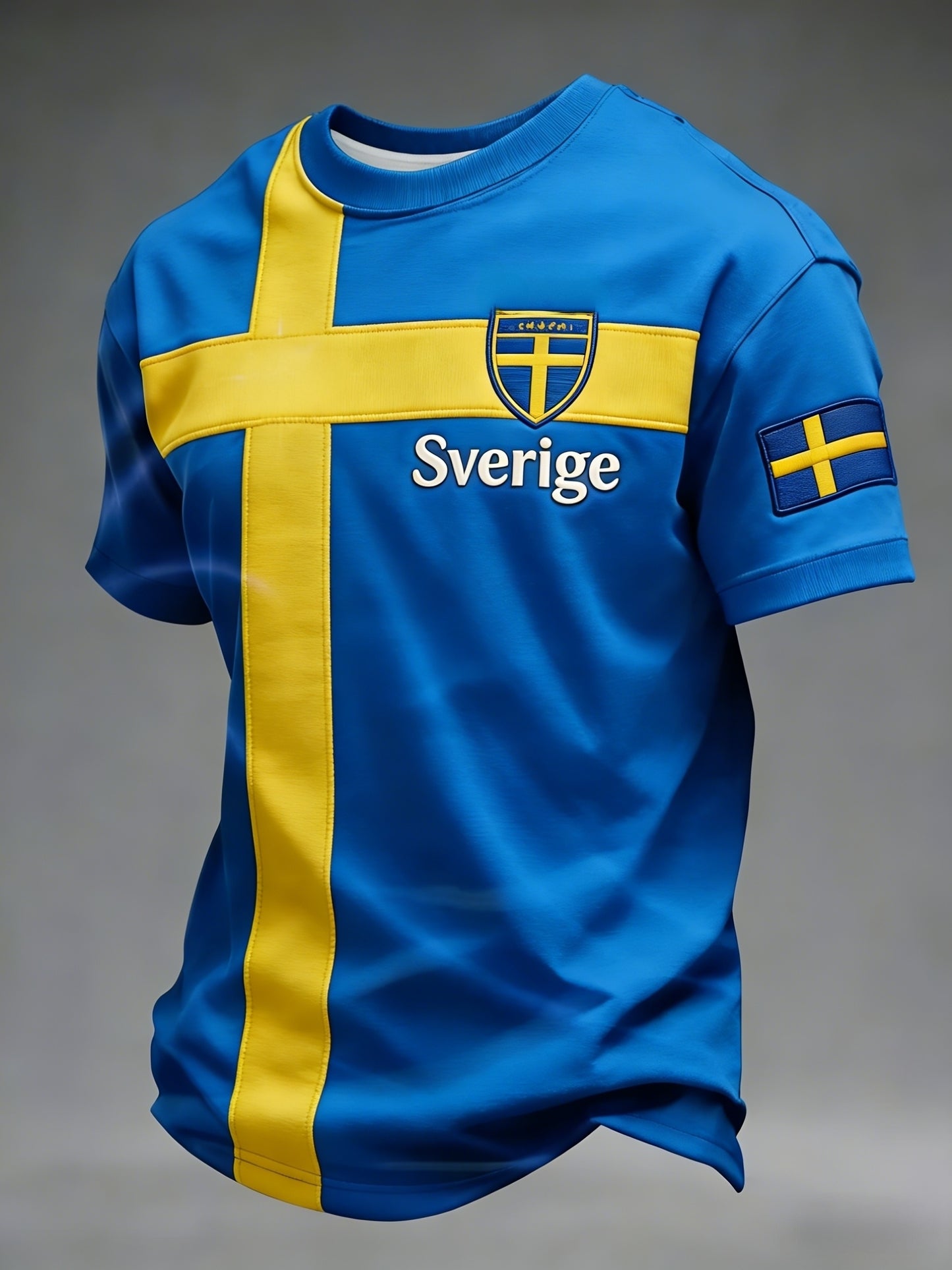 Retro Viking Svensk flaggbricka Casual Sporty Short-Shirt