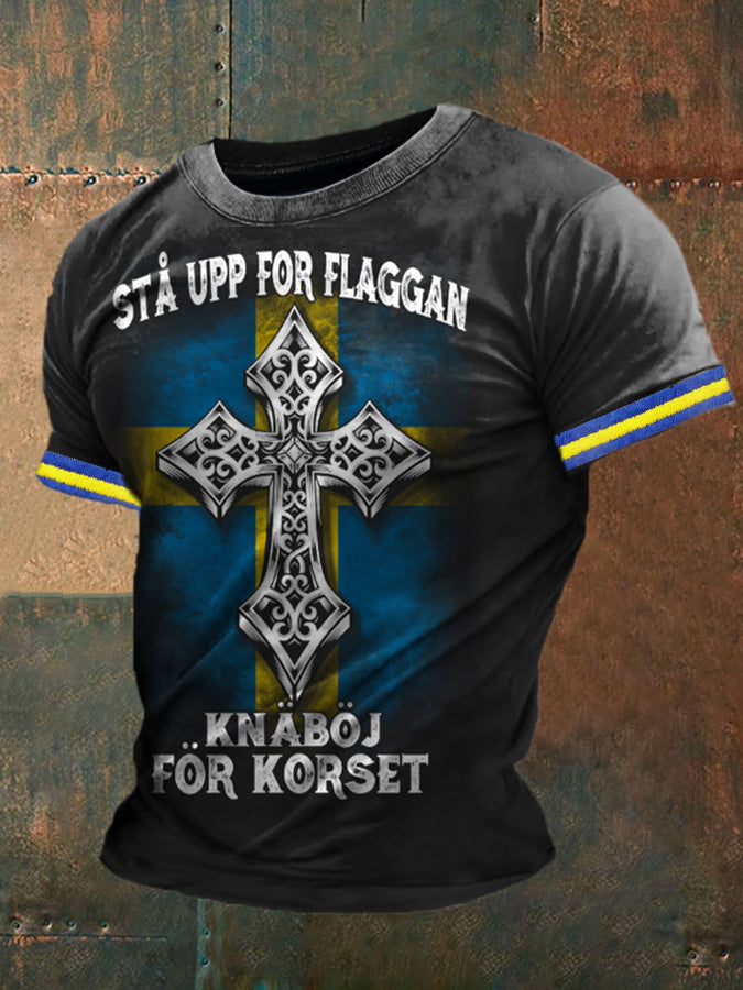 Herr-Sverige tryckt t-shirt