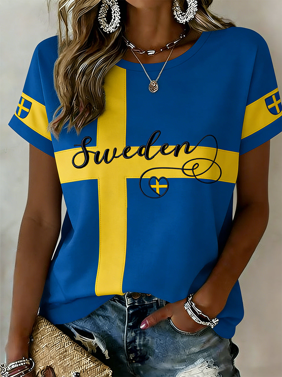 Kvinnors etniska tryck-t-shirt