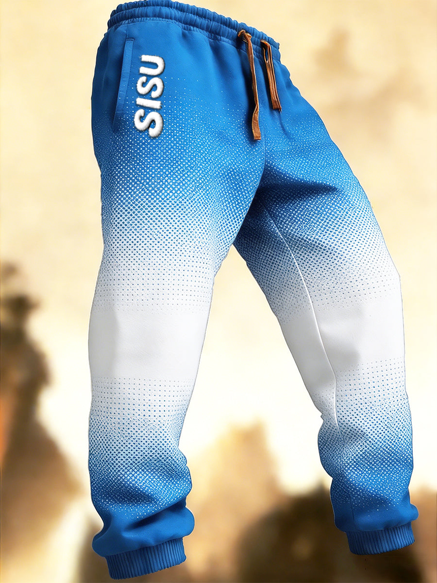 Mäns finska Sisu Gradient Print Casual Byror