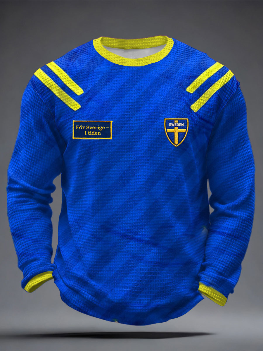 Herrkläder Sverige Fotbollslivvärktryckta vaffeltröjor