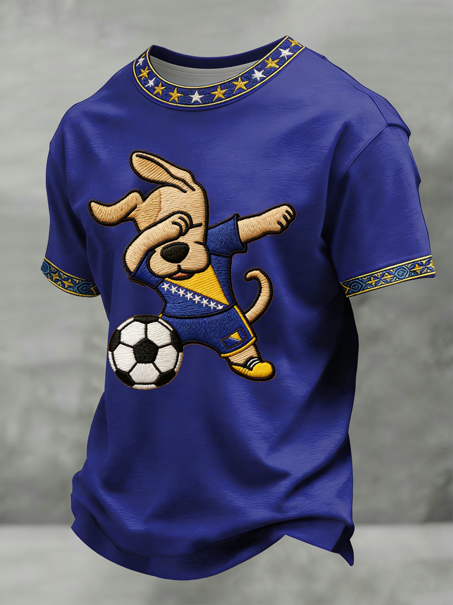 Herr Bosnien ZMAJEVI Fotbollsentusiast Tryckt kortärmad t-shirt