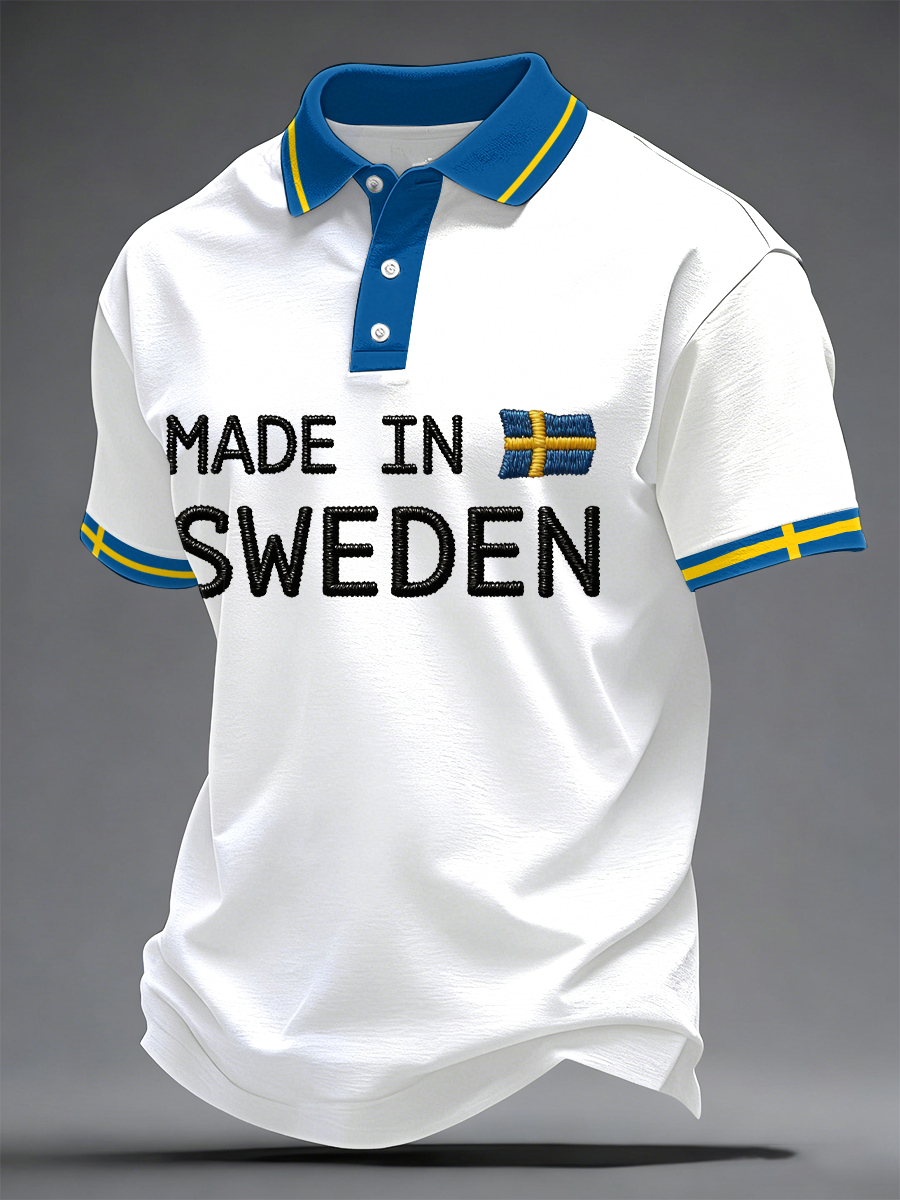 Herrpolo i svensktillverkad kvalitet
