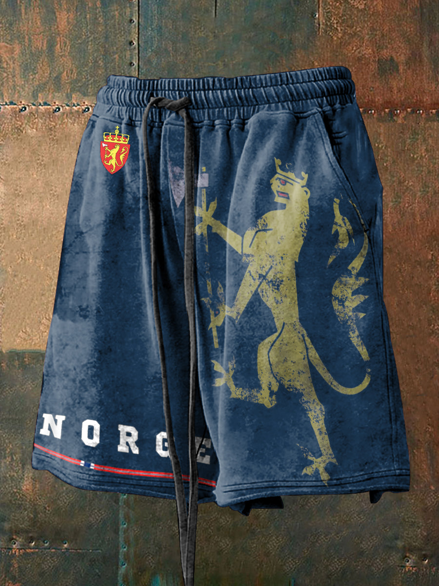 Herrshorts med norskt mönster