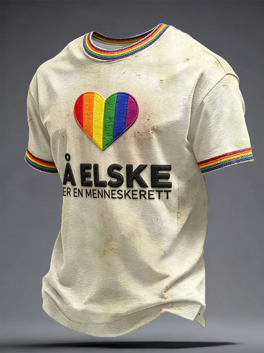Norge Bergen Pride Konst Tryckt T-shirt