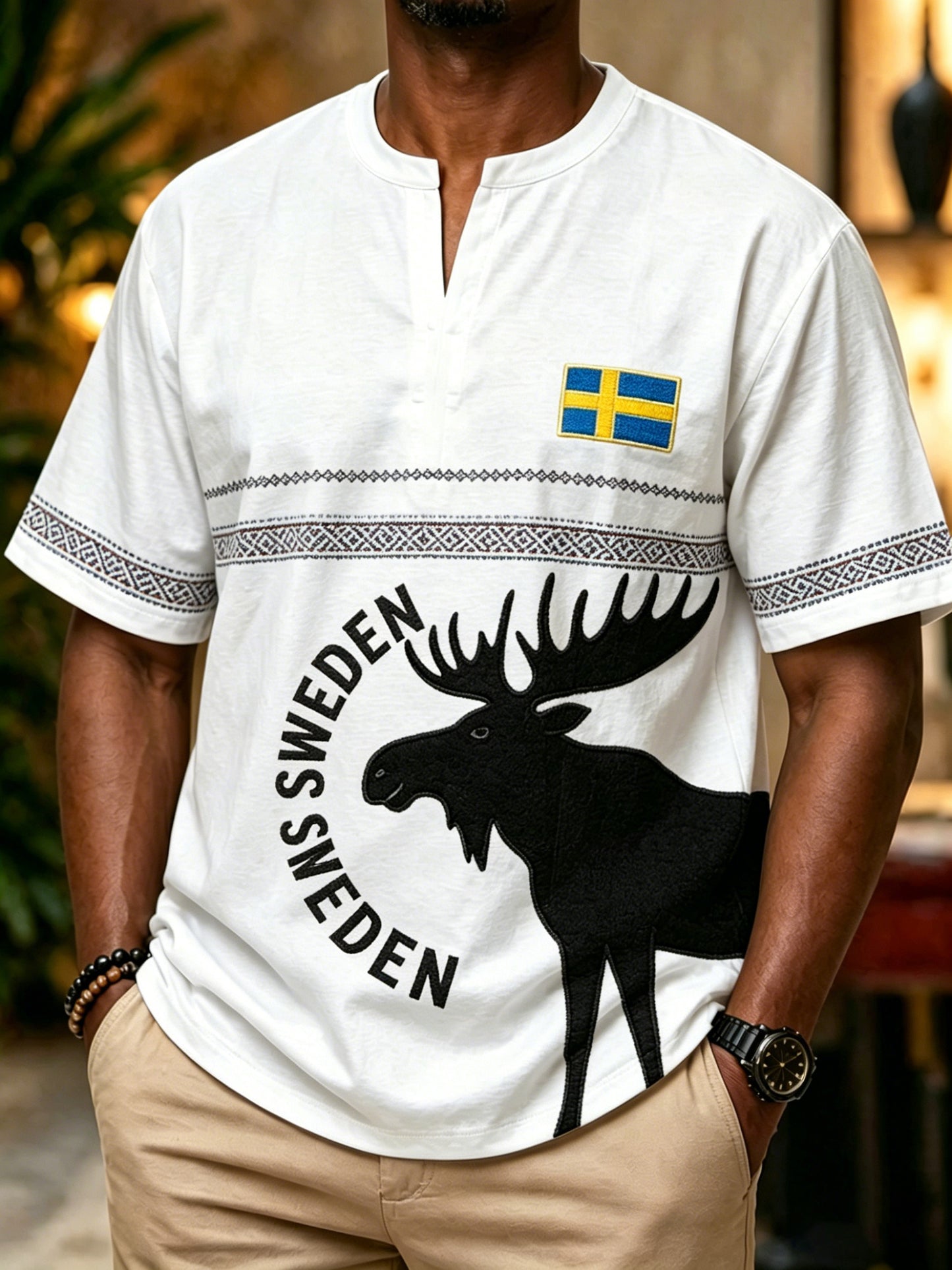 Mäns svenska midsommarfestival minneskonst Skriv ut Short-Shirt