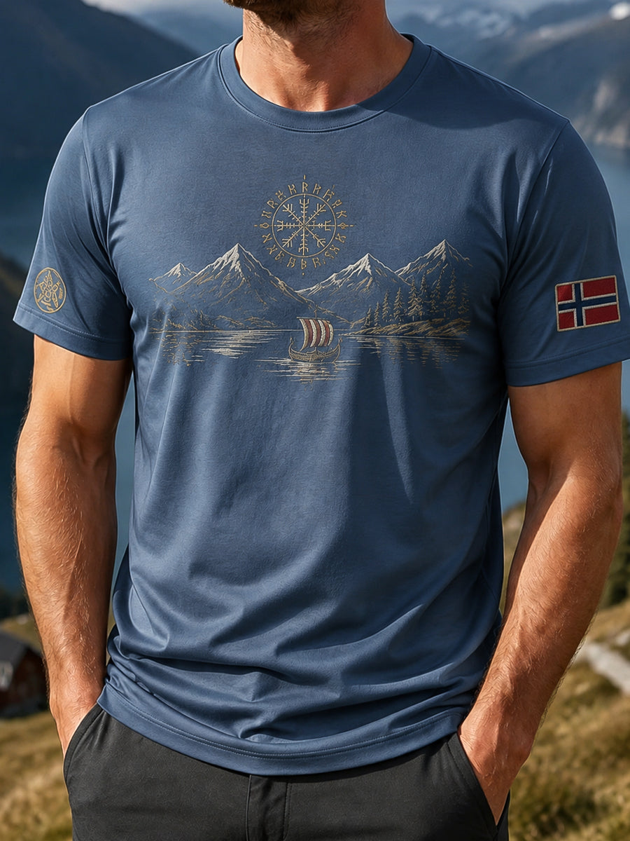Menns Retrofjell utendørs T-shirt