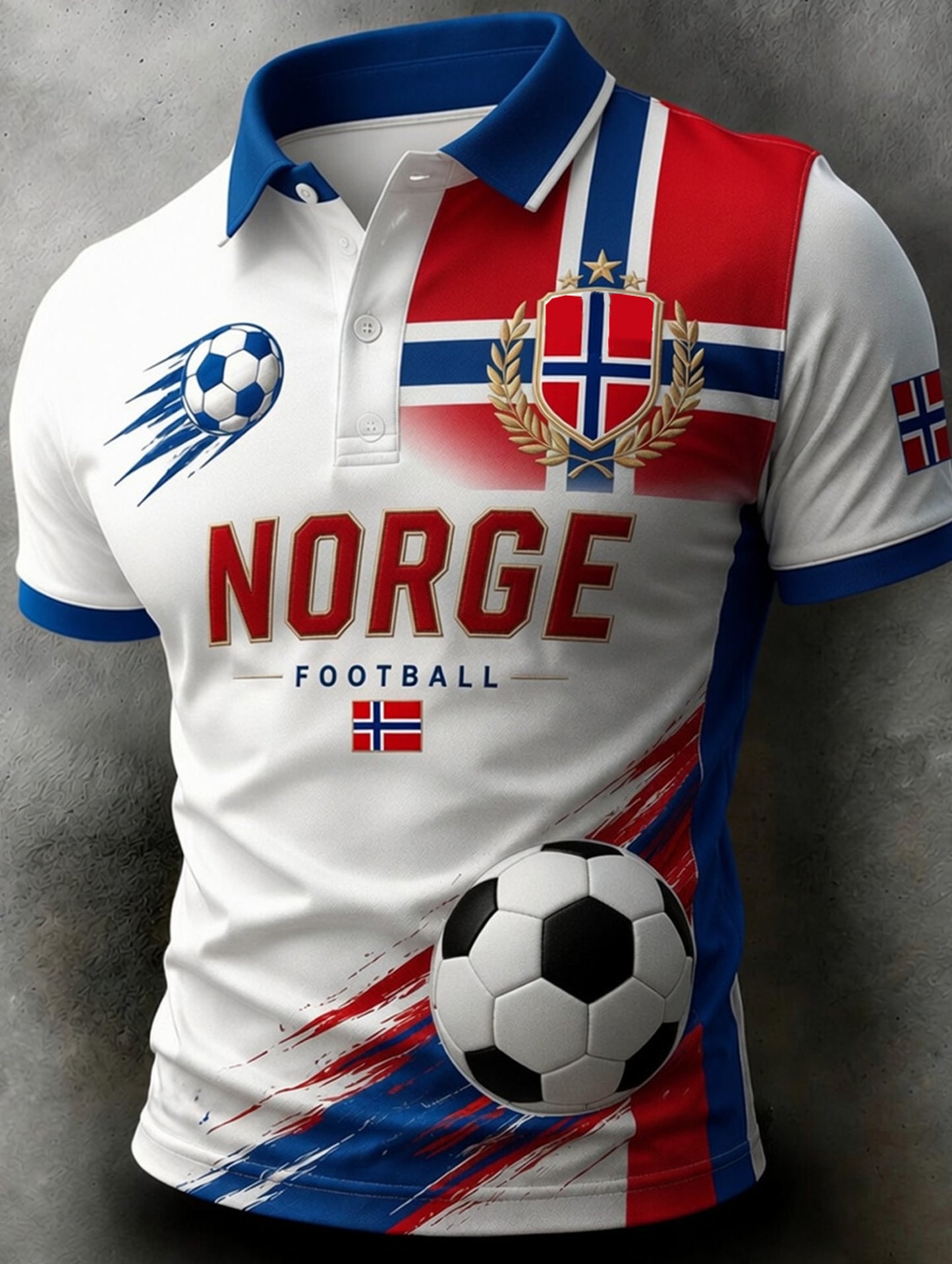 Menns norge fotballkamp Jubel kunst utskrift T-shirt