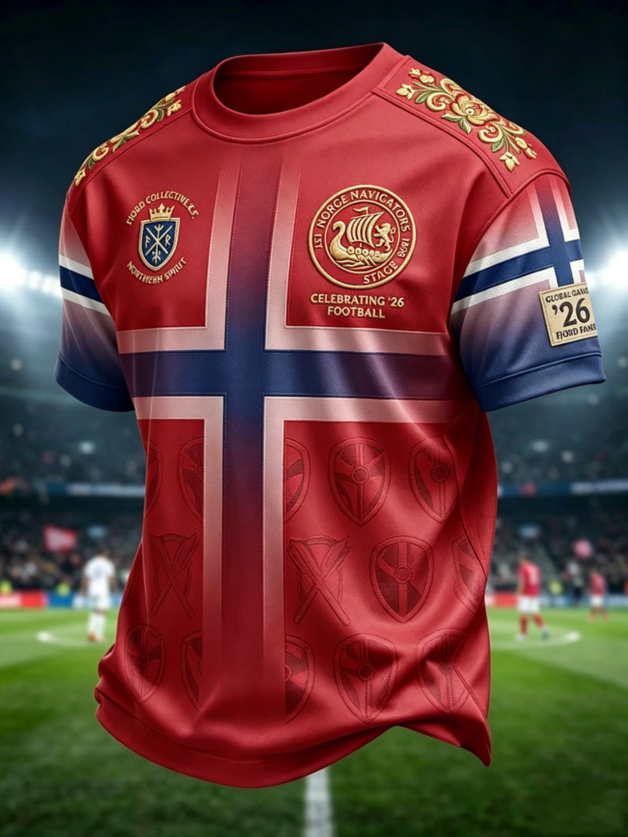 Retro Norge 2026 fotball T-shirt