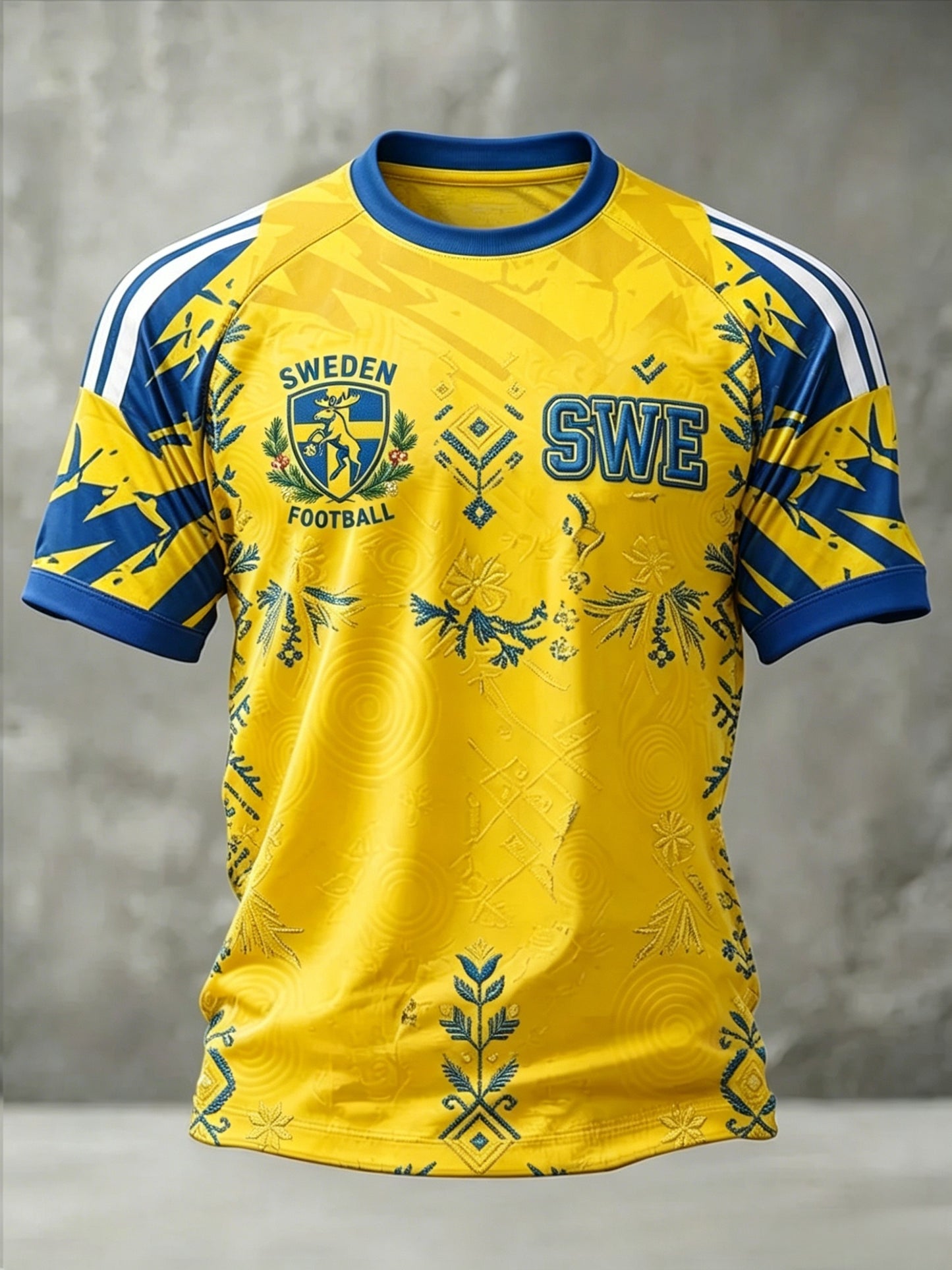 Mäns svenska fotbollskort ärm T-shirt