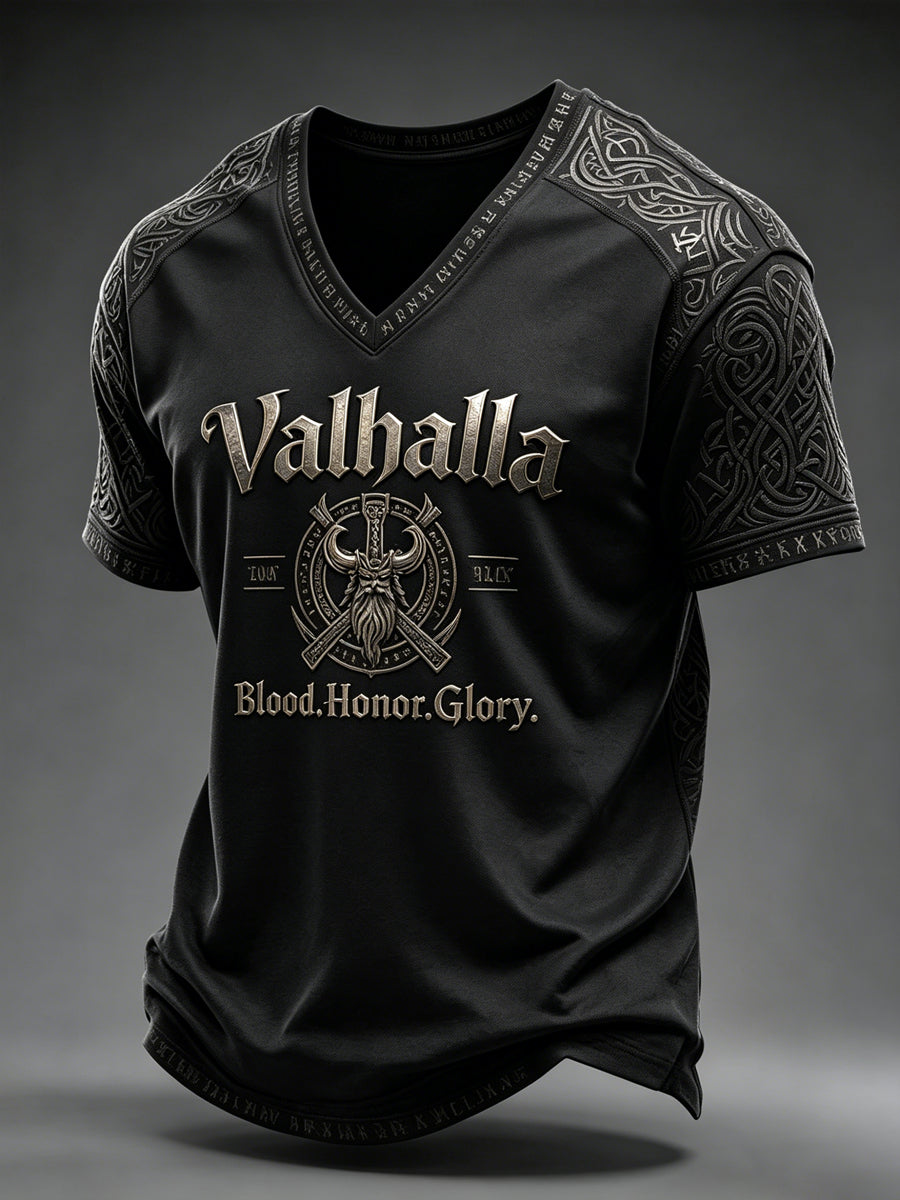 Herrens Valhalla V-hals T-shirt