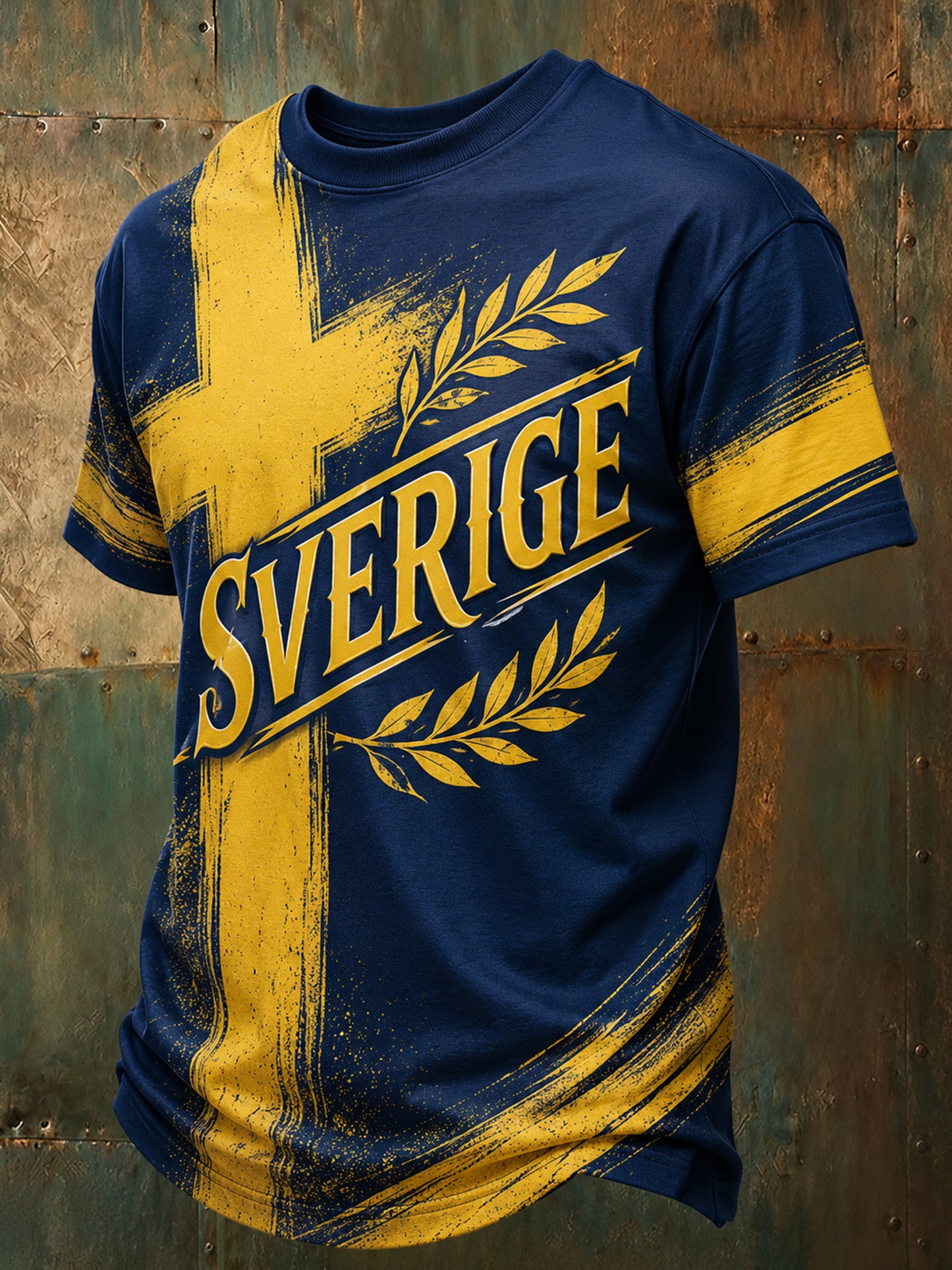 Herrtröja med konsttryck till minne av den svenska midsommar- och nationaldagen
