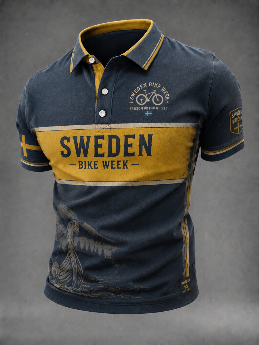 Herrcykelveckan i Sverige-tryck avslappnad topp