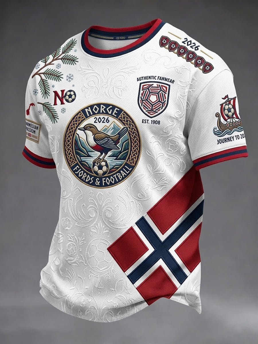 Retro Norge 2026 Lappeteppe Fritids-T-skjorte