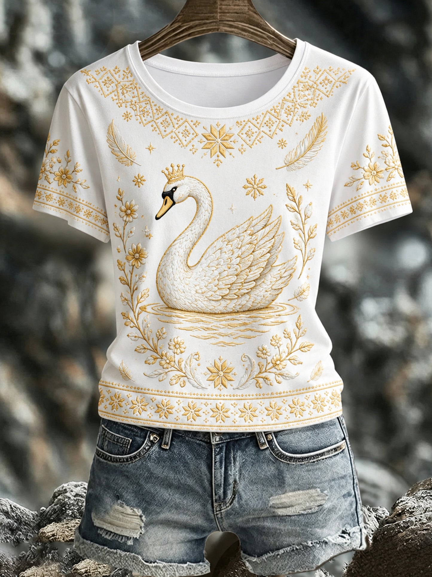 Kvinnors svenska nationaldag Minneskonst Skriv ut T-shirt