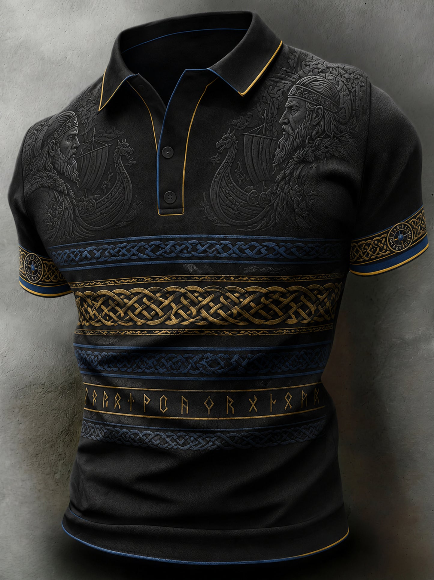 Mäns svenska nationaldag Konst-Print Polo tröja