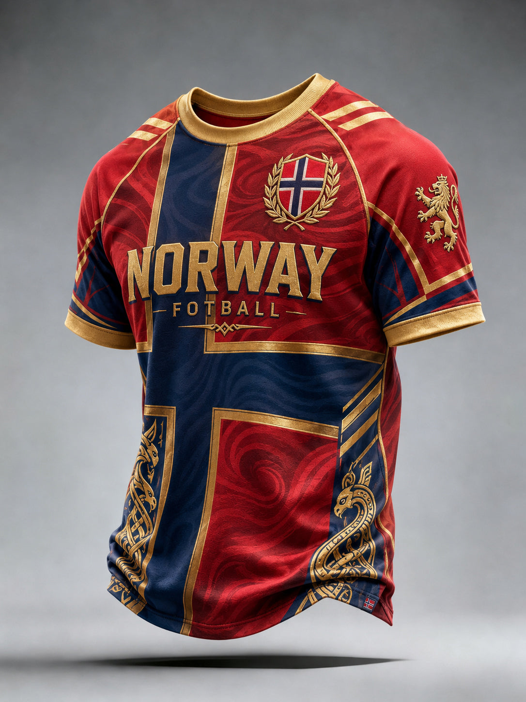 Vikingfotball for herrer Raglan erme med kort erme T-shirt