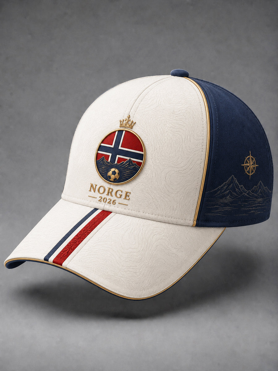 Unisex 2026 Norge fotball, klassisk fotballkapsle