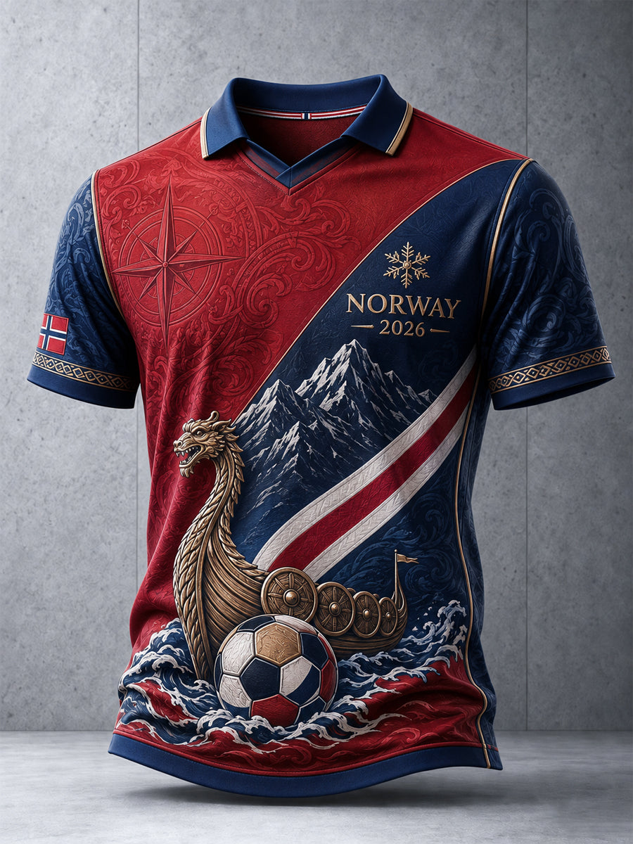 Menns 2026 Norge klassisk spisefotboll Jersey.