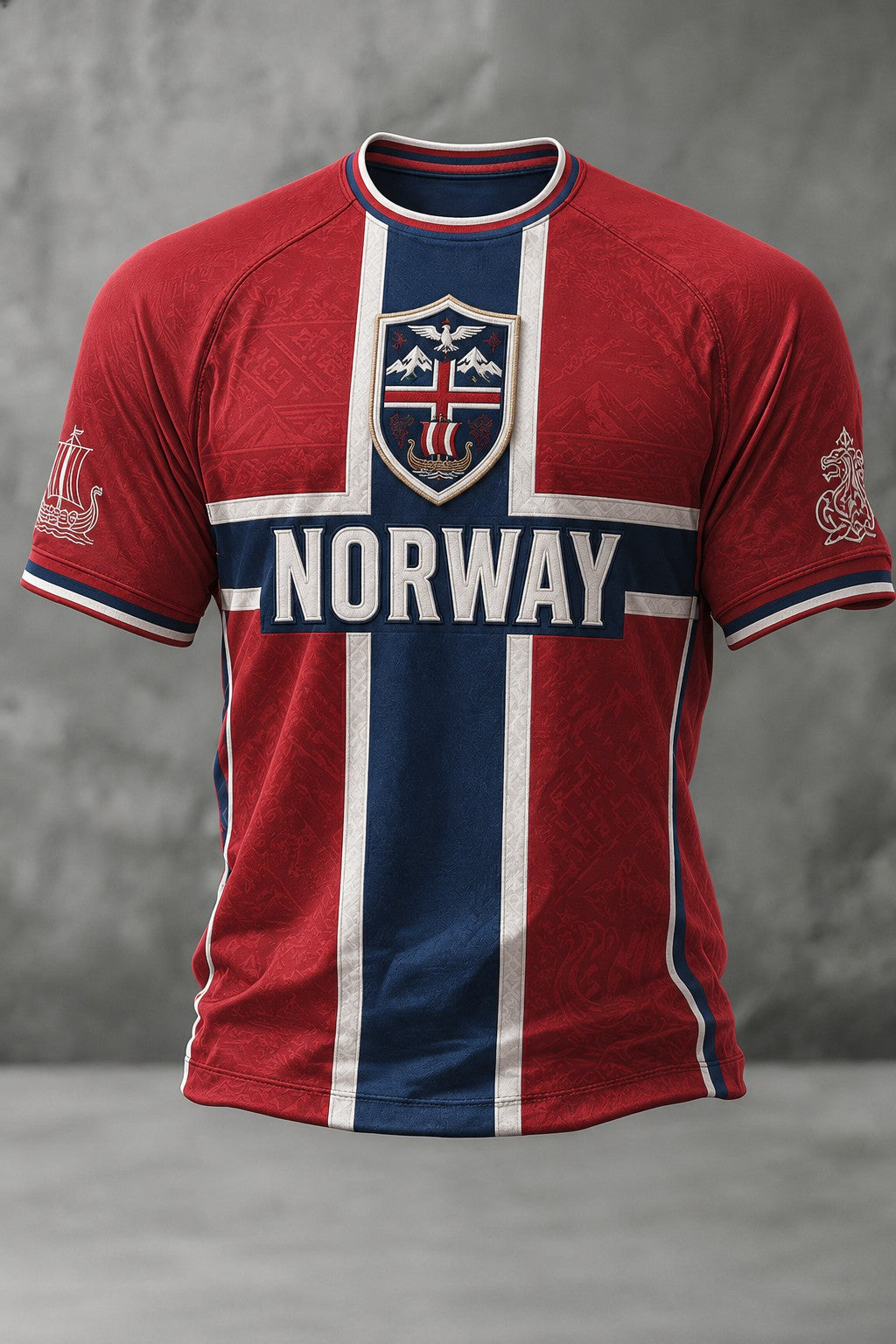 Menns Norge Fotball T-skjorte med trykk