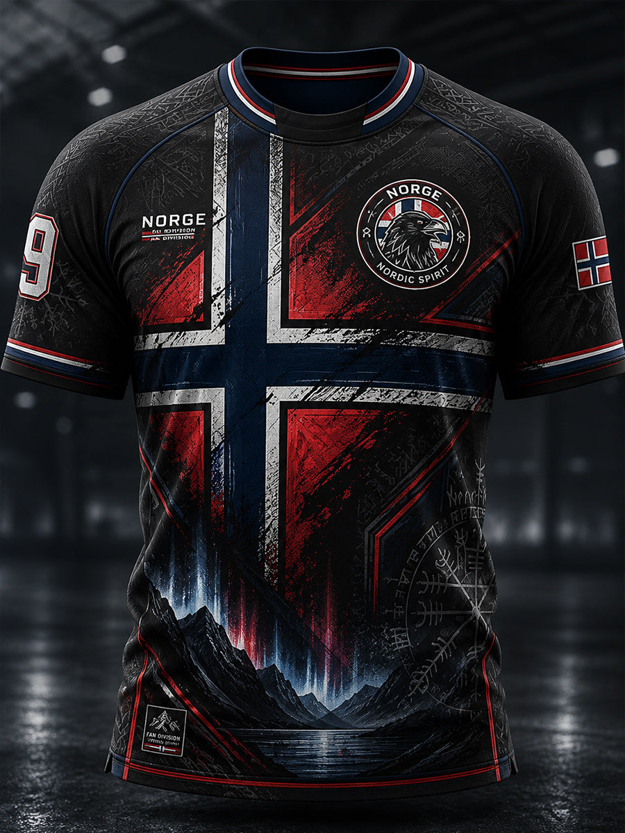 Herrens viking Norge, korte erme-t-shirt