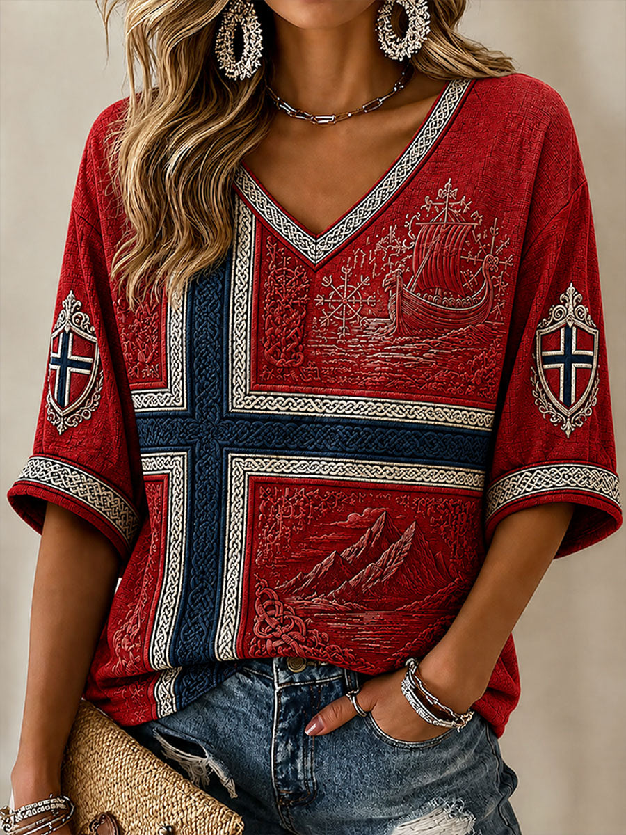 Kvinnernes norske vikingeånd, tilfeldig T-shirt