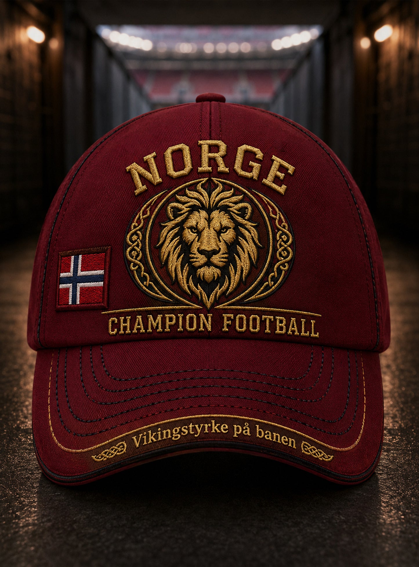 Unisex norsk vikingtema kunstprinthatt