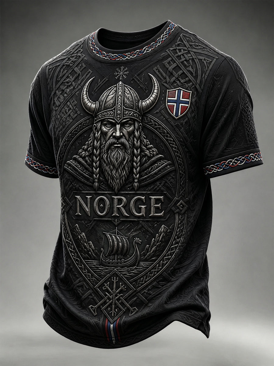 Retro norsk viking klassisk T-shirt