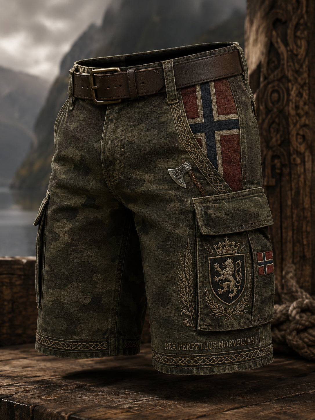 Herrer St. Olavs dag-hyllest kunsttrykk shorts